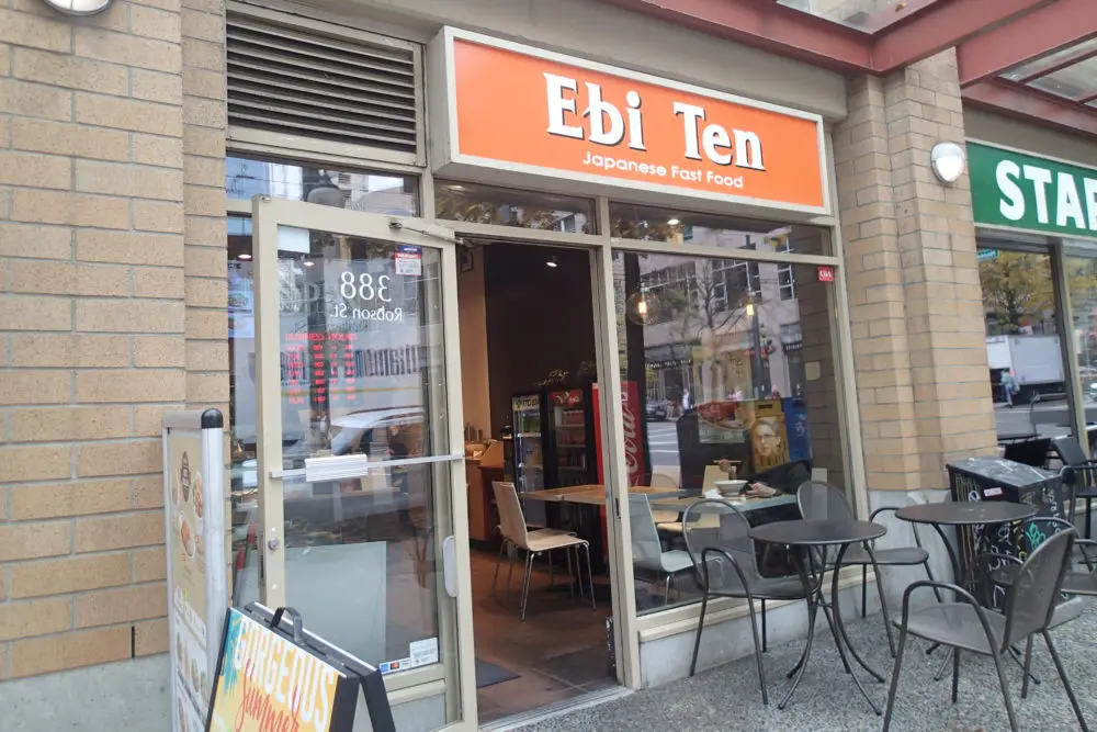 Ebi Ten storefront at 388 Robson Street — open in Google Maps