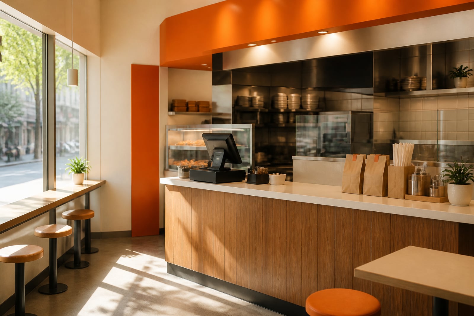 Inside Ebi Ten — the counter on Robson Street
