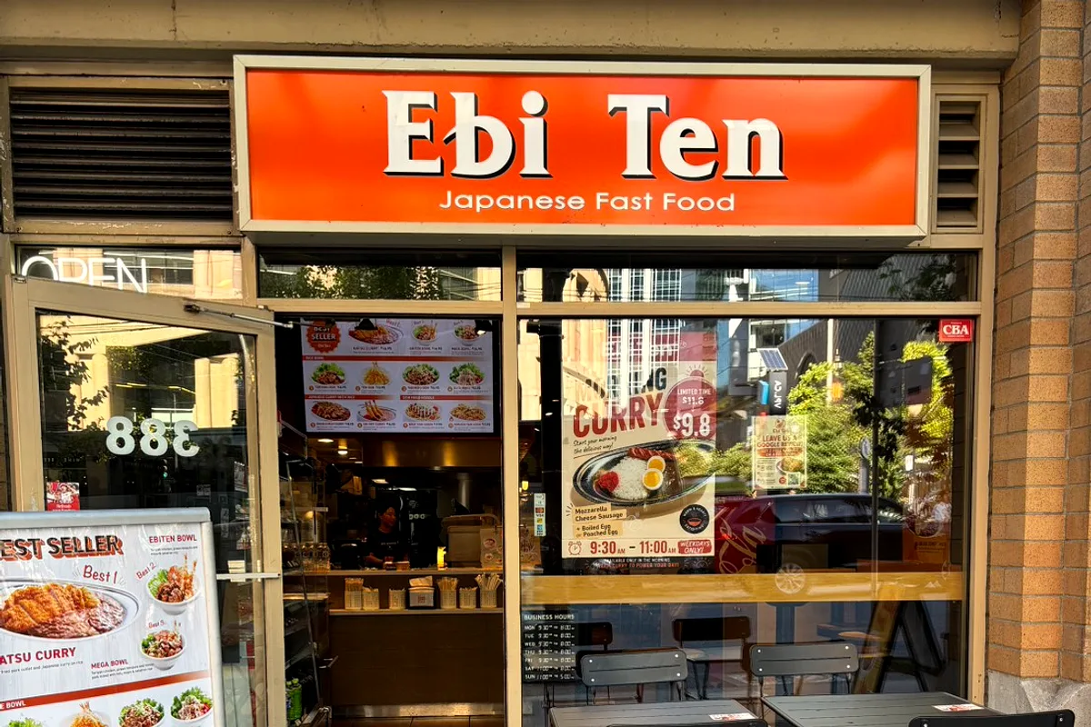 Ebi Ten storefront at 388 Robson Street — open in Google Maps